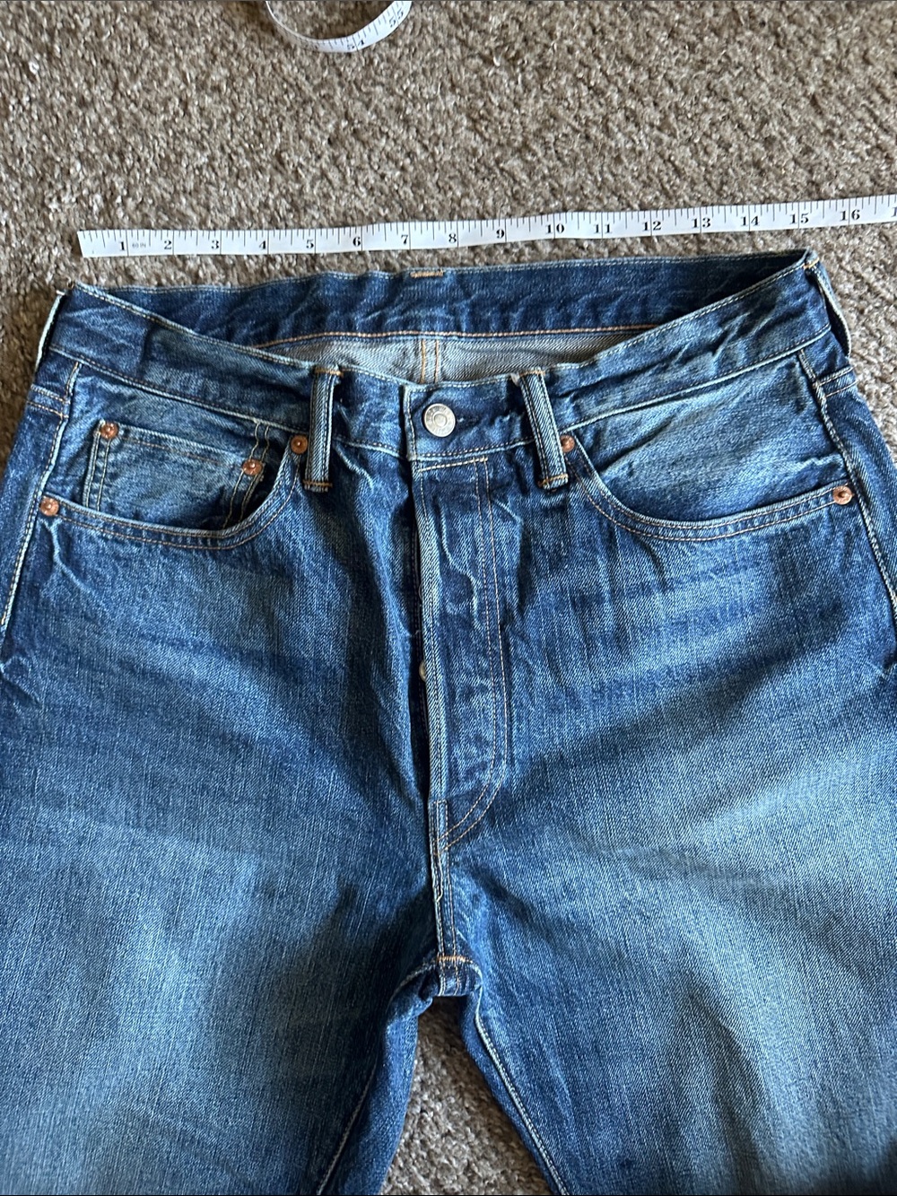 3 Buck Mason Cowboy Cut Loomstate Selvedge Jeans - 32x34 - USA - Picture 12 of 13